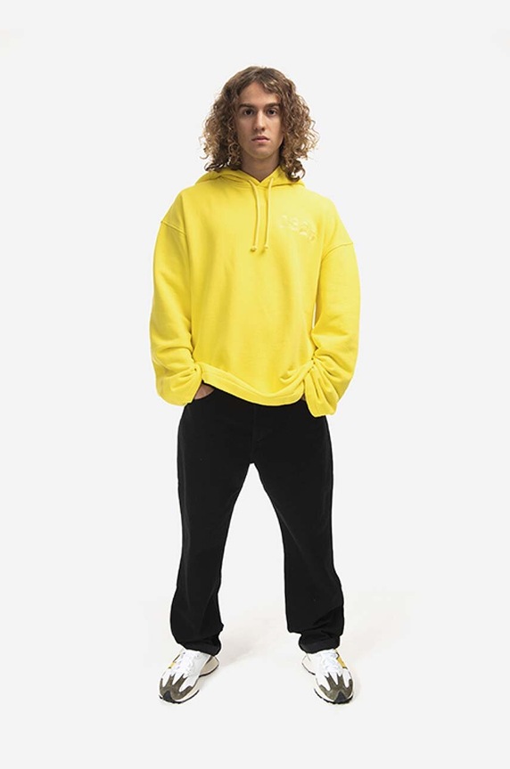 Бавовняна кофта 032C Oversized Dram FW22.C.2041 жовтий AA00