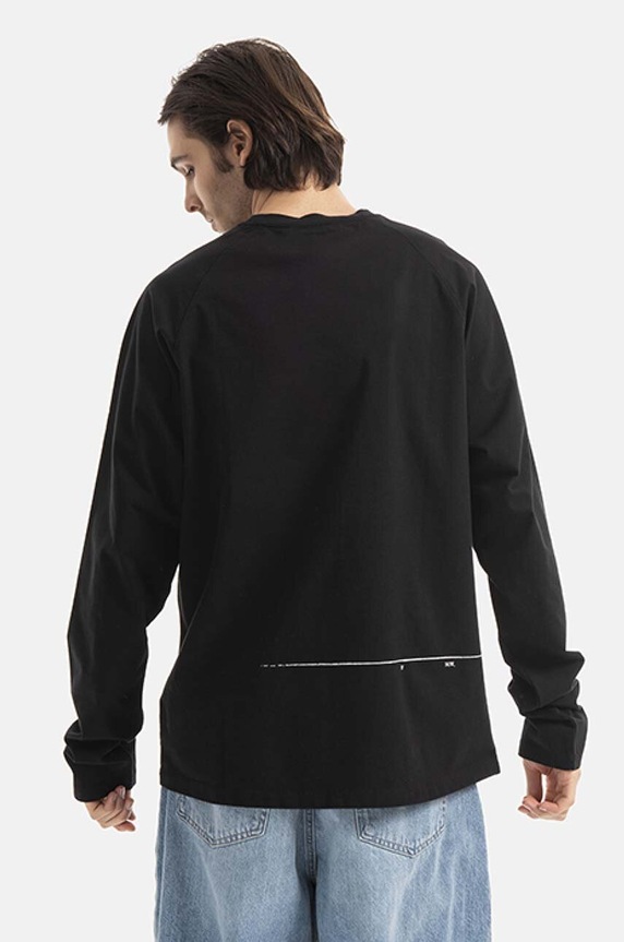 Odjeća Pamučna dukserica Tom Wood Wood Rivoli Long Sleeve 22292.975 crna