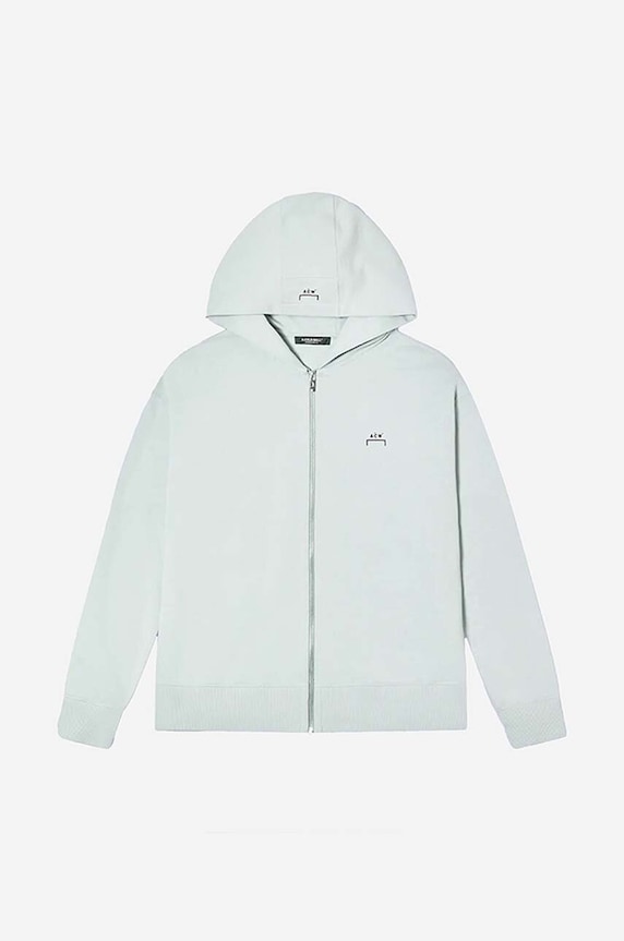 A-COLD-WALL* bluza bawełniana Brutalist Zip Hoodie szary ACWMW073.