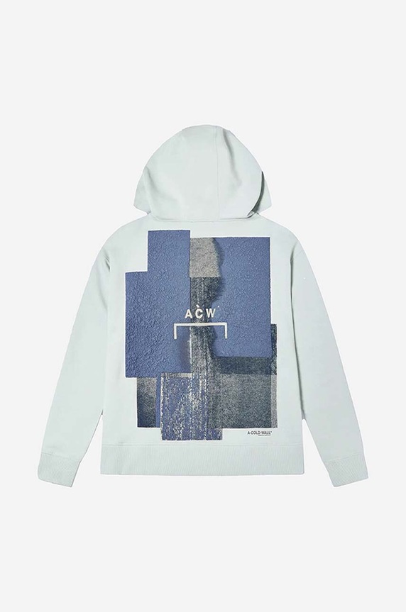 A-COLD-WALL* bluza bawełniana Brutalist Zip Hoodie ACWMW073. szary
