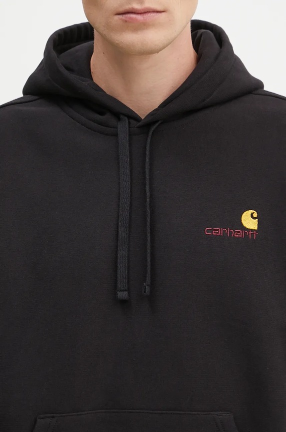 Clothing Carhartt WIP sweatshirt Hooded American Script Sweatshirt I028279. black