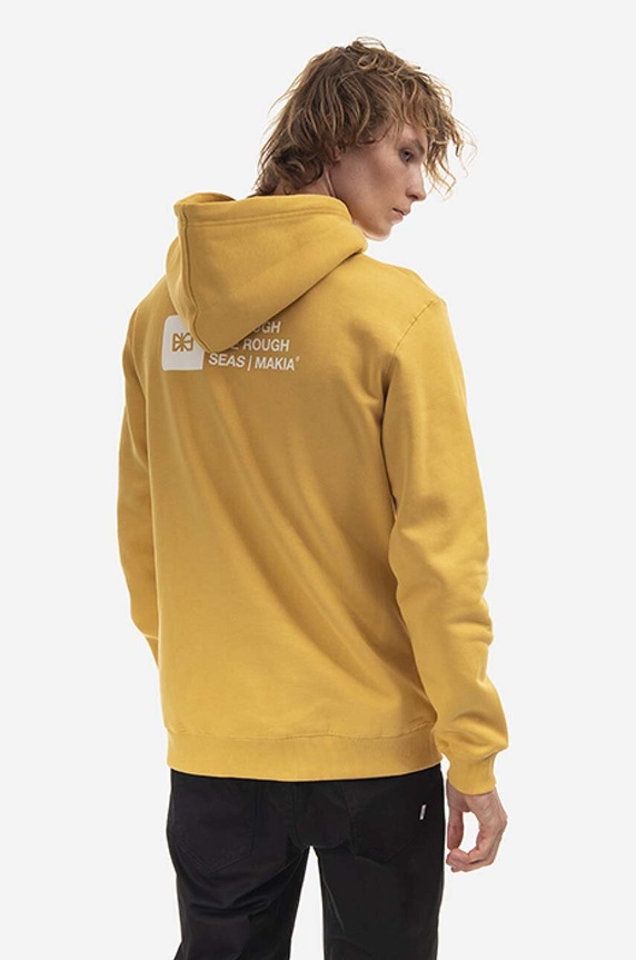 Ρούχα Βαμβακερή μπλούζα Makia M40090 κίτρινο