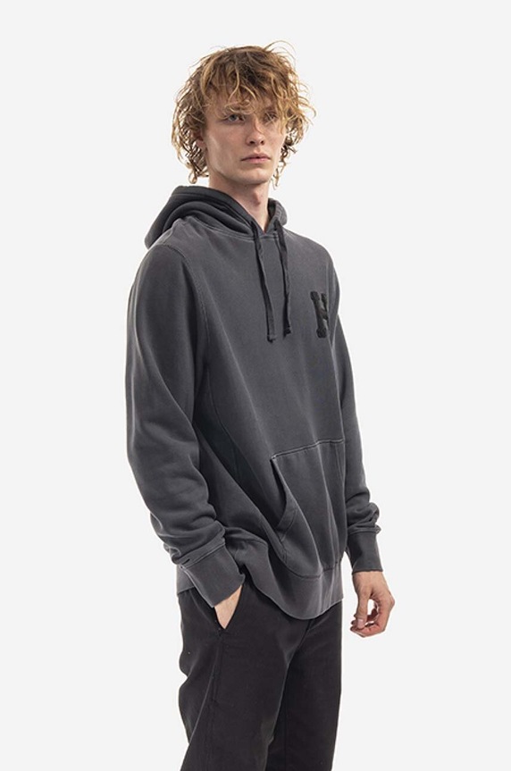 Μπλούζα HUF Monotone P/O Fleece απλικέ γκρί FL00127