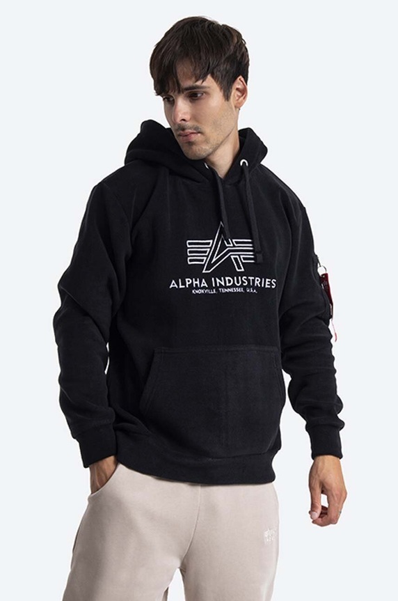 Alpha Industries sweatshirt fleece black 118341.03