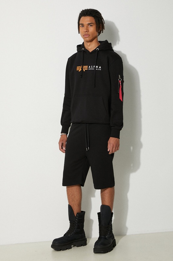 Alpha Industries sweatshirt Alpha Label Hoody 118331.03 black AA00