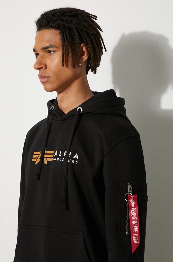 Alpha Industries sweatshirt Alpha Label Hoody 118331.03 black