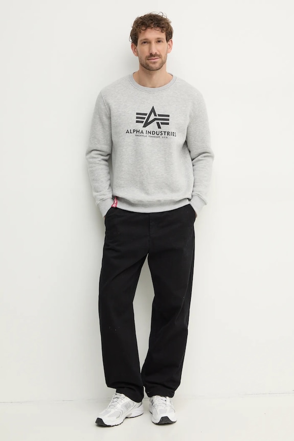 Alpha Industries bluză bluză Basic Sweater 178302.17 gri AA00