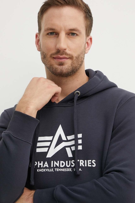 Alpha Industries felső Basic Hoody sötétkék 178312.02