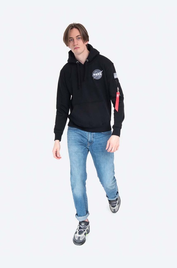 Alpha Industries felső Space Shuttle Hoody 178317.03 fekete AA00