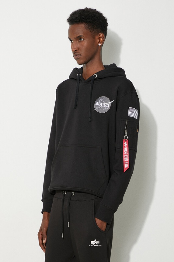 Alpha Industries sweatshirt Space Shuttle Hoody black 178317.03