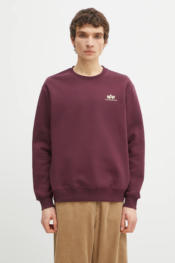 Dukserica Alpha Industries Bluza Alpha Industries 188307 03 bordo 188307