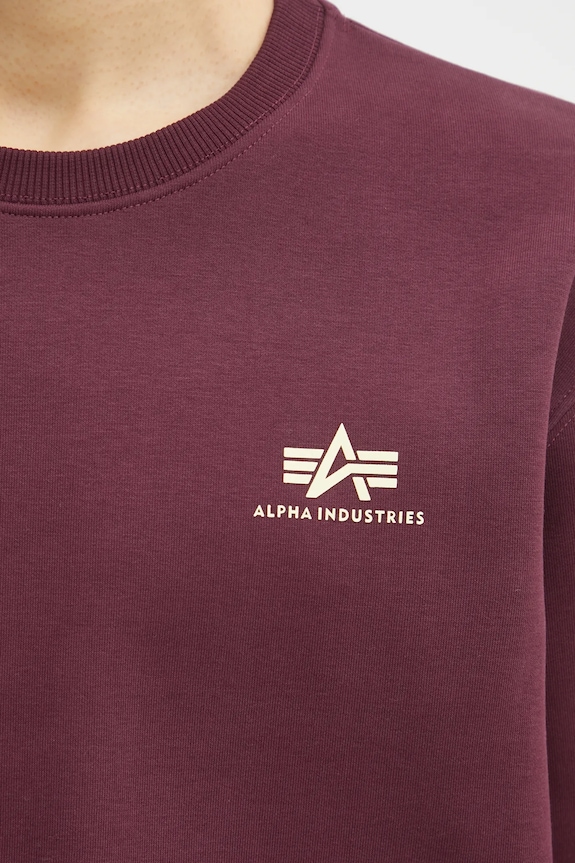 Dukserica Alpha Industries Bluza Alpha Industries 188307 03 bordo 188307