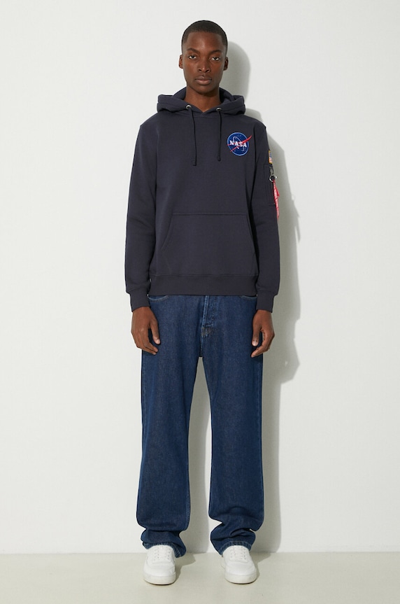 Суичър Alpha Industries Space Shuttle Hoody 178317.07 тъмносин AA00