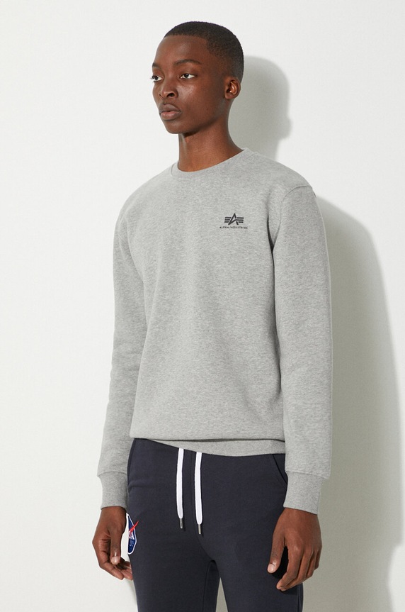 Alpha Industries sweatshirt Basic Sweater Small Logo gray 188307.17