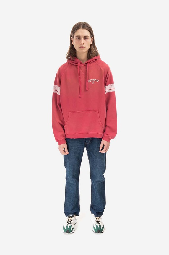 Bavlnená mikina Guess Washed Hoodie potlač ružová M2BQ00.KBB40