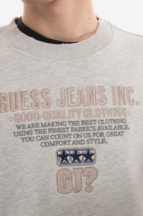 Βαμβακερή μπλούζα Guess M2BQ03.KBB40 γκρί AA00
