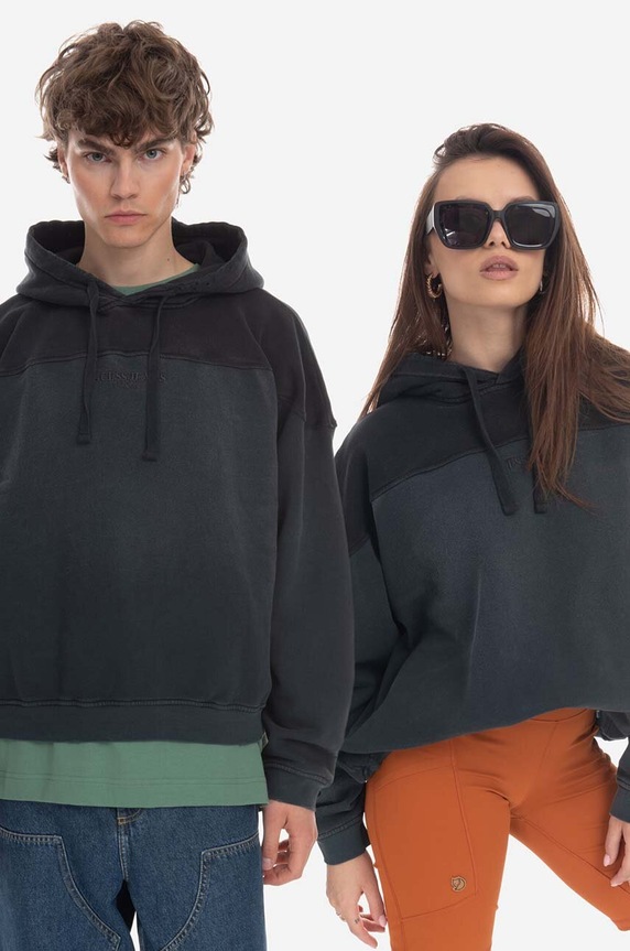 Pamučna dukserica Guess Two Tone Hoodie pamuk crna M2BQ02.KBB40
