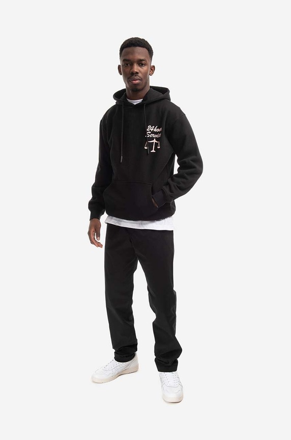 Market cotton sweatshirt 24 HR Lawyer Service Hoodie 397000396 black AA00