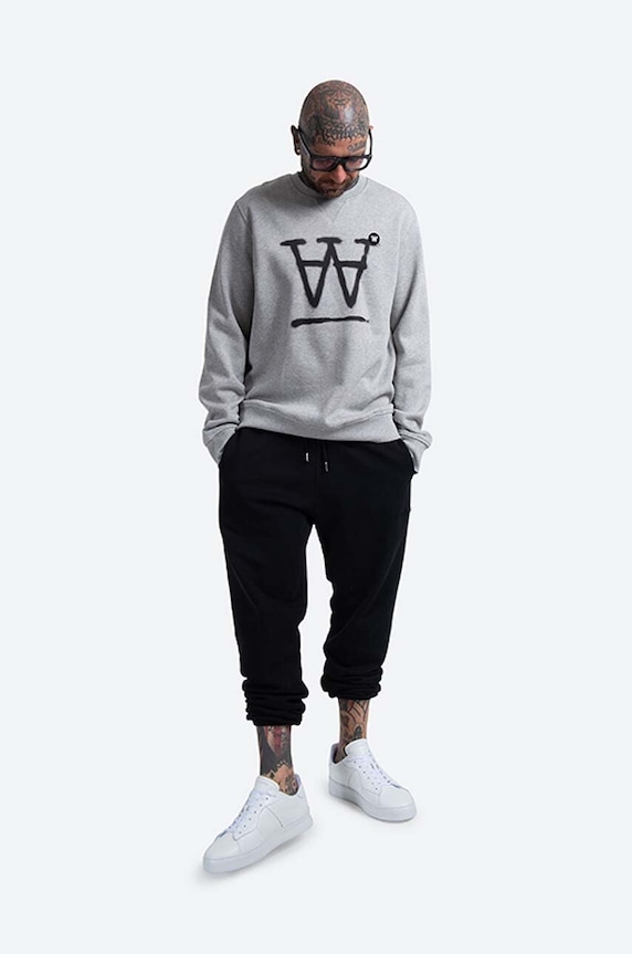 Wood Wood cotton sweatshirt Tye Sweatshirt 10135606.2424 gray AA00