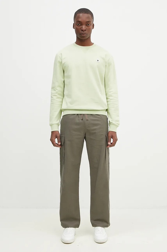 Wood Wood cotton sweatshirt Tye Double A green 10915601.2424