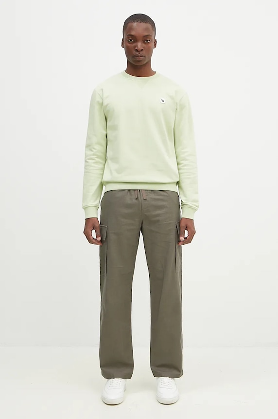 Wood Wood cotton sweatshirt Tye Double A green 10915601.2424