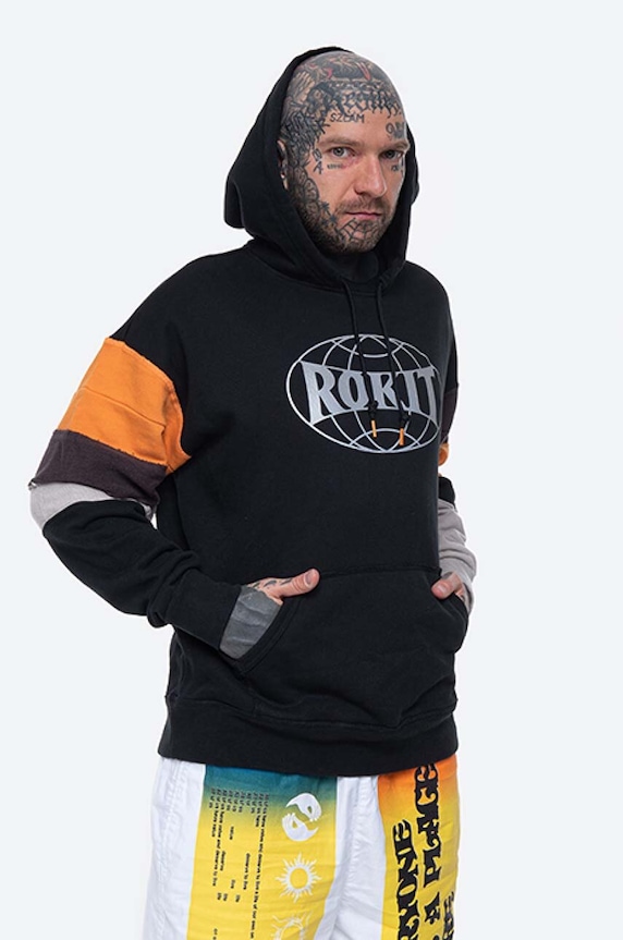 Converse cotton sweatshirt Converse x Rokit all-over print black 10019279.A01