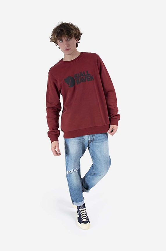 Fjallraven bluza męska bawełniana Fjällräven Logo F84142 czerwony SS26