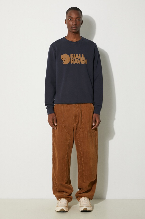 Fjallraven Fjällräven Logo mikina bavlněná pánská F84142 námořnická modř SS26