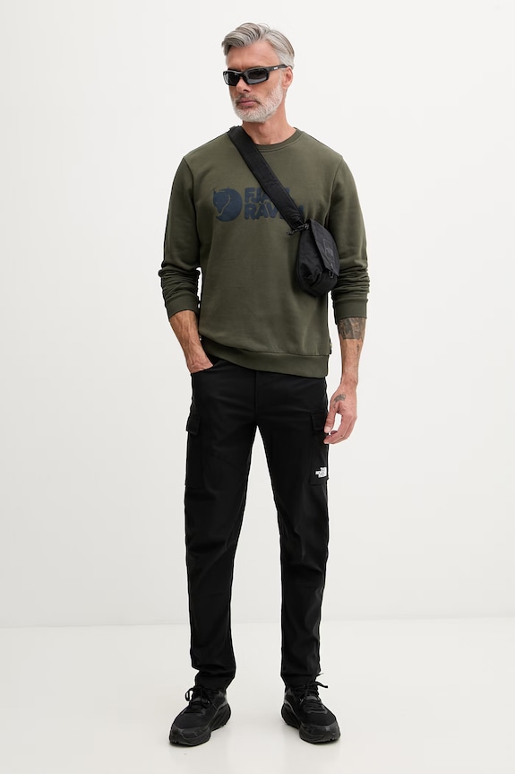 Fjallraven μπλούζα ανδρική βαμβακερή Fjällräven Logo F84142 πράσινο SS26