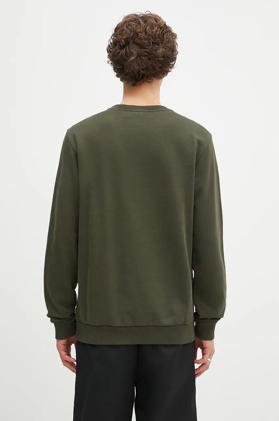 Clothing Fjallraven Fjällräven Logo sweatshirt Men's cotton F84142 green