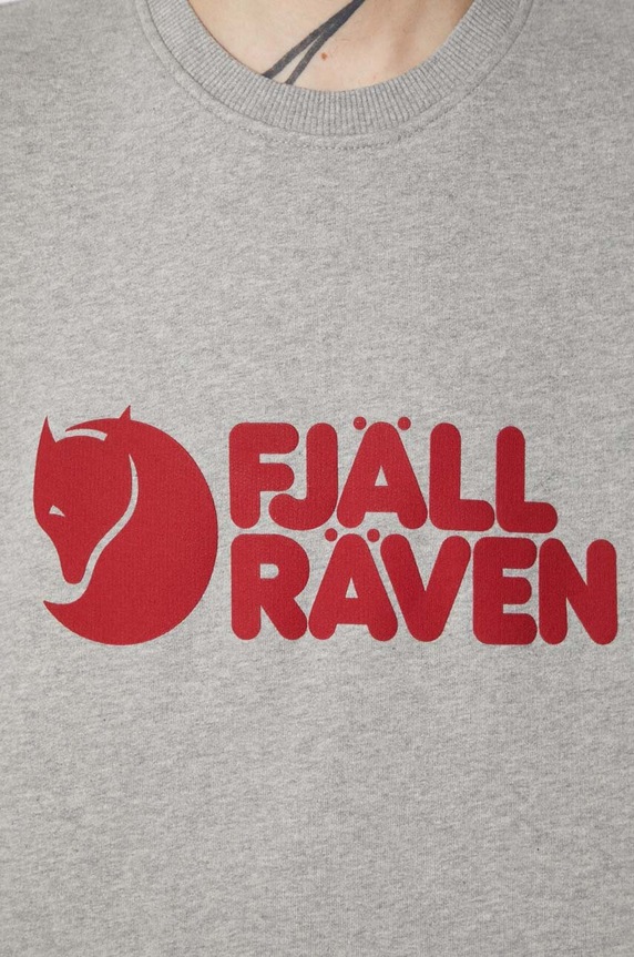 Fjallraven Fjällräven Logo hanorac bărbătesc din bumbac F84142 gri