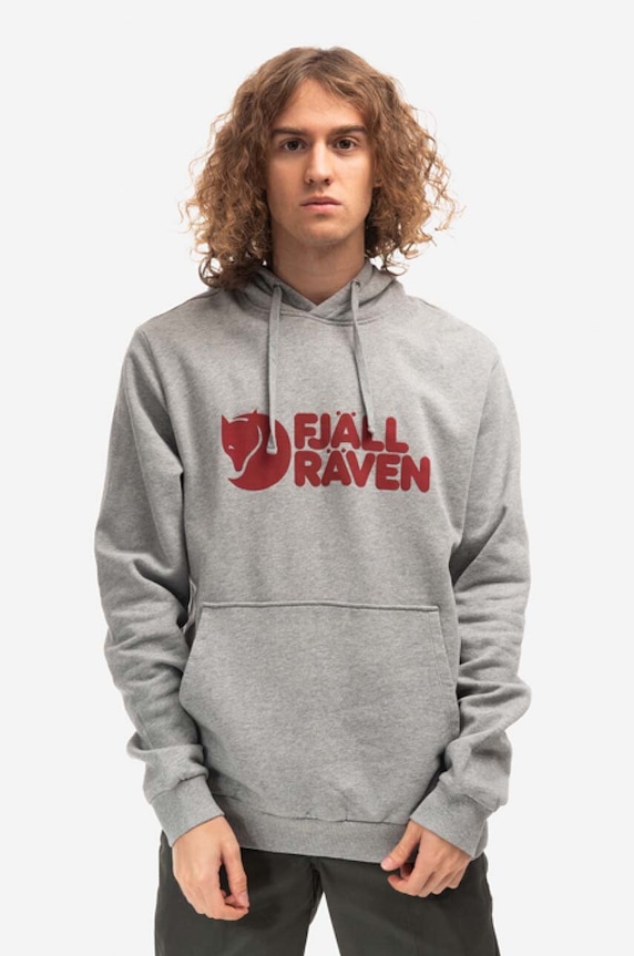 Fjallraven hanorac de bumbac melanj gri F84144