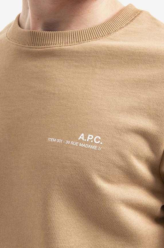 A.P.C. cotton sweatshirt Sweat Item COEAS-H27608 BLACK beige COEAS.H27608