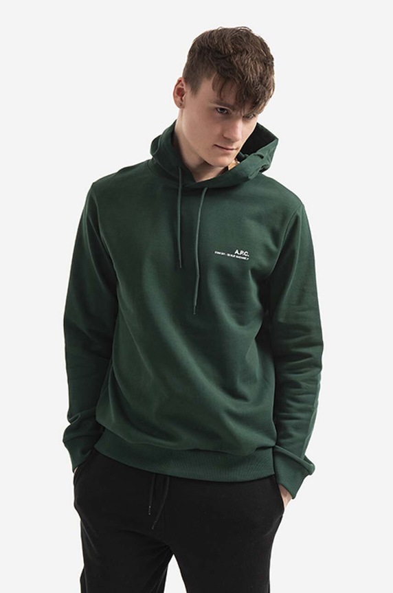 A.P.C. cotton sweatshirt Hoodie Item cotton green COEAS.H27672