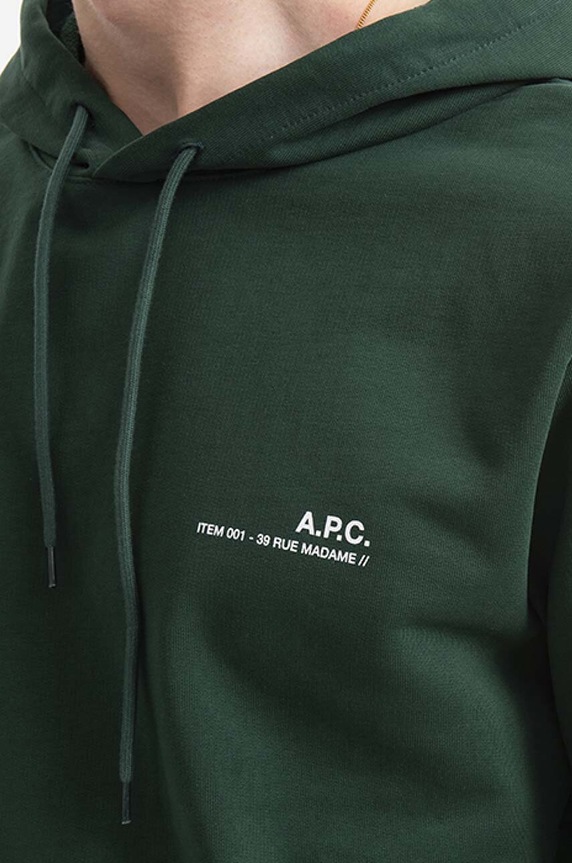 A.P.C. cotton sweatshirt Hoodie Item green COEAS.H27672