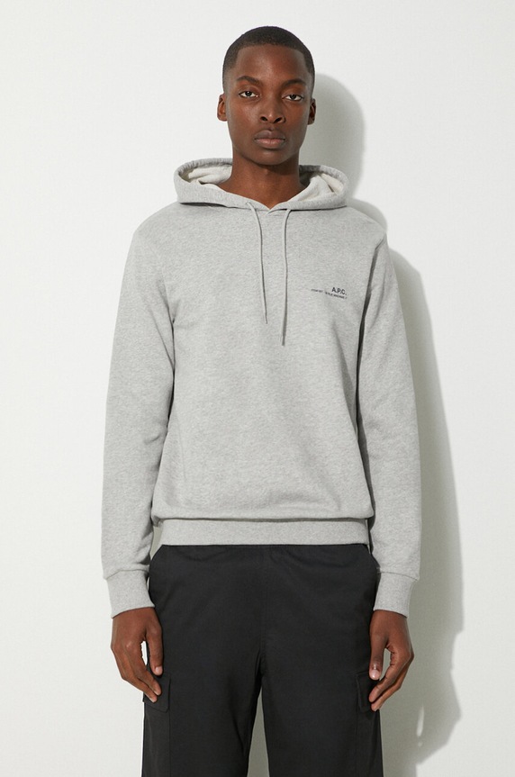 A.P.C. cotton sweatshirt Hoodie Item cotton gray COEAS.H27672