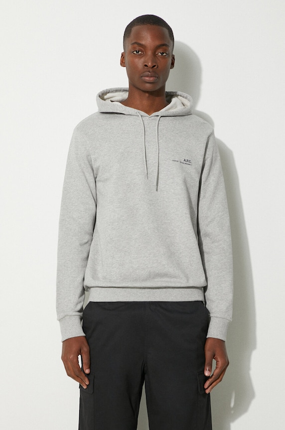 A.P.C. cotton sweatshirt Hoodie Item cotton gray COEAS.H27672