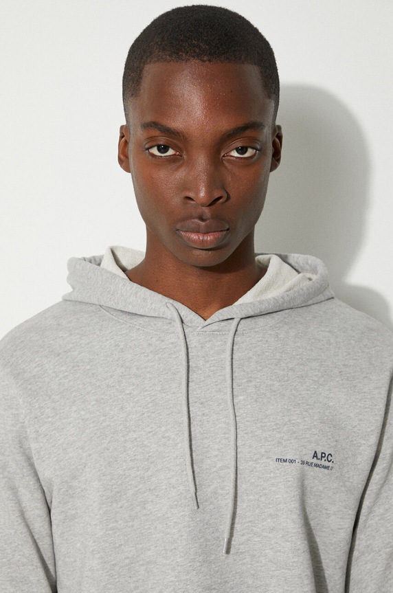 A.P.C. cotton sweatshirt Hoodie Item COEAS.H27672 gray