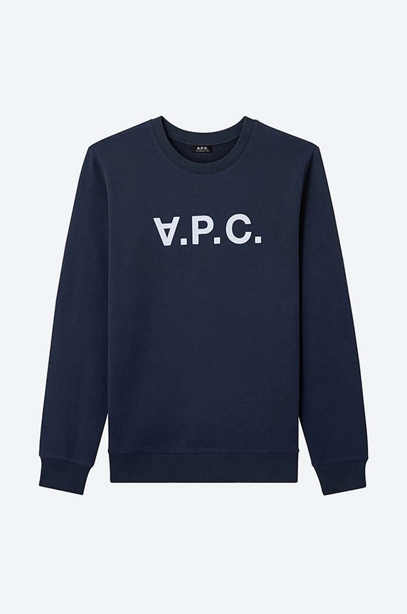 Bavlnená mikina A.P.C. Sweat Vpc COECQ-H27378 BLACK COECQ.H27378 tmavomodrá