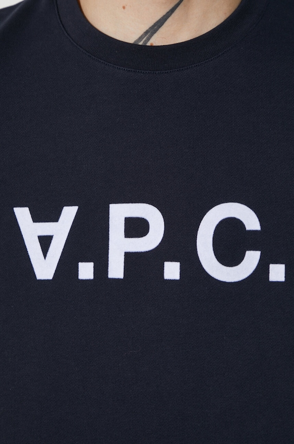 Bavlnená mikina A.P.C. Sweat Vpc COECQ-H27378 BLACK COECQ.H27378 tmavomodrá