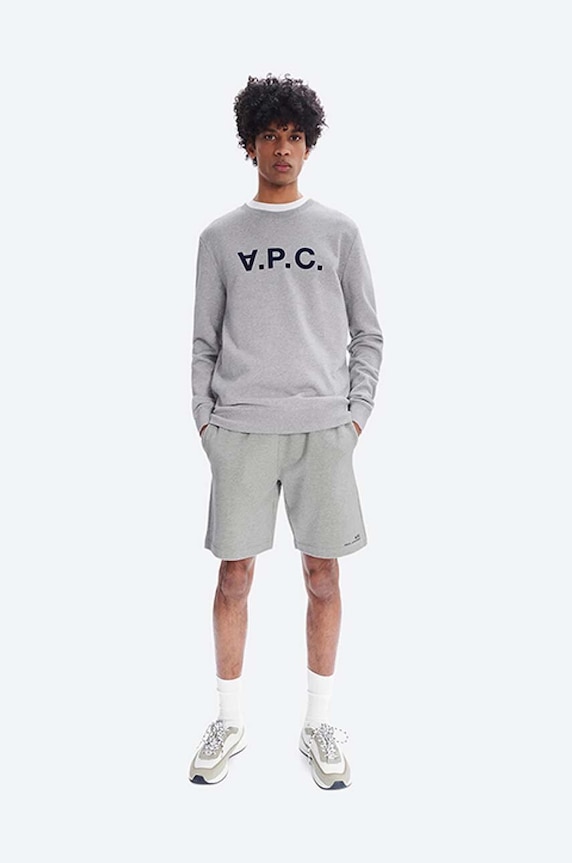 A.P.C. hanorac de bumbac Sweat Vpc COECQ.H27378 gri AA00