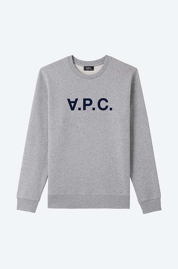 A.P.C. hanorac de bumbac Sweat Vpc COECQ.H27378 gri