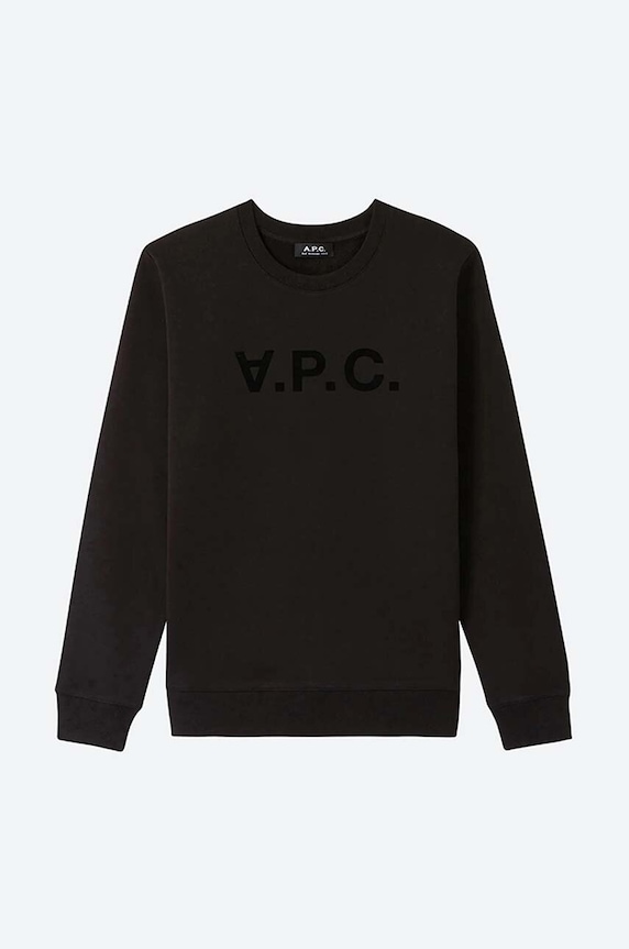 Βαμβακερή μπλούζα A.P.C. Sweat Vpc COECQ.H27378 μαύρο
