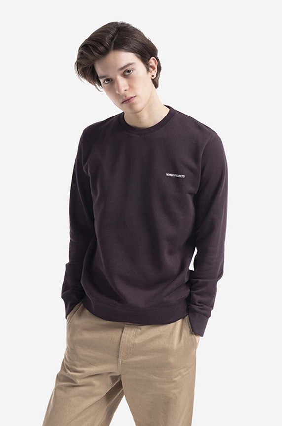 Norse Projects bluza bawełniana Vagn Logo gładkie multicolor N20.1283.2061