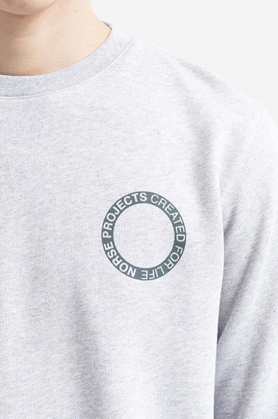 Norse Projects cotton sweatshirt Vagn BMC gray N20.1284.1026