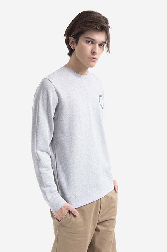 Norse Projects cotton sweatshirt Vagn BMC N20.1284.1026 gray