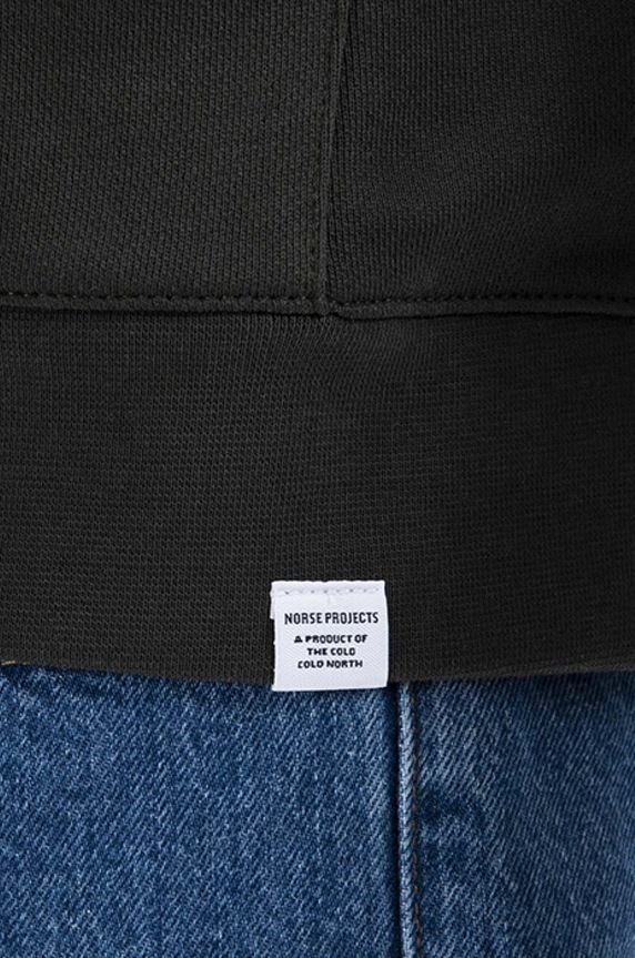 Norse Projects cotton sweatshirt Vagn Classic green N20.1276.8109