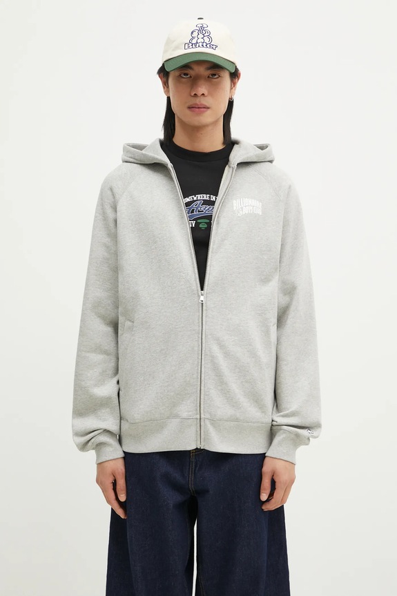 Pamučna dukserica Billionaire Boys Club print siva BC006