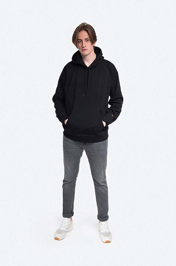 Carhartt WIP sweatshirt Chase I026384.BLACK.GOLD black AA00