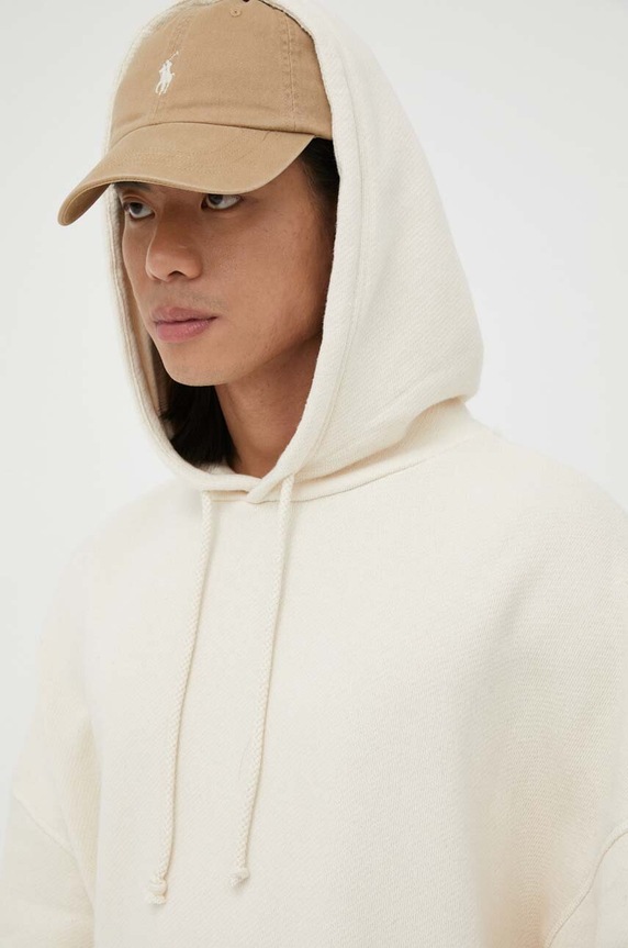 American Vintage bluza bawełniana beżowy MXY03A